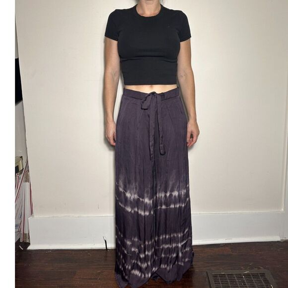 Anthropologie TINA JO Purple Relaxed Bohemian Trousers Size Medium - Picture 1 of 5